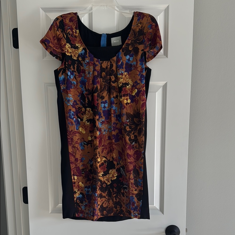 Anthropologie Floral Cap Sleeve Dress - Size Small